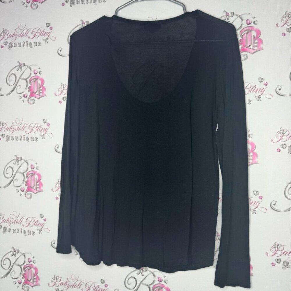 Wilfred free long sleeve top black scoop neckline basic casual comfy buttery - Picture 4 of 5